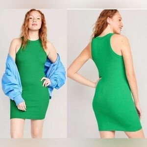 NWOT OLD NAVY RIB KNIT TANK DRESS XXL KELLY GREEN
